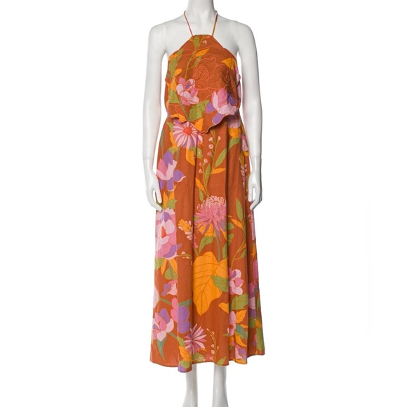 Caroline Constas Floral Halter Dress Size S - Picture 6 of 16